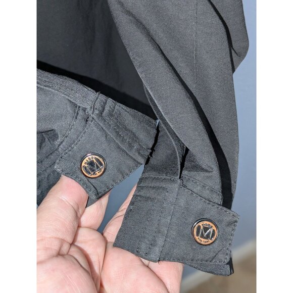 Marc New York Andrew Marc Mens XL Utility Jacket Black Button Pockets - Picture 4 of 15